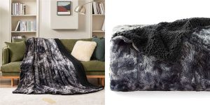 Manta de pelo largo Bedsure de 130 x 150 cm para sofá barata en Amazon