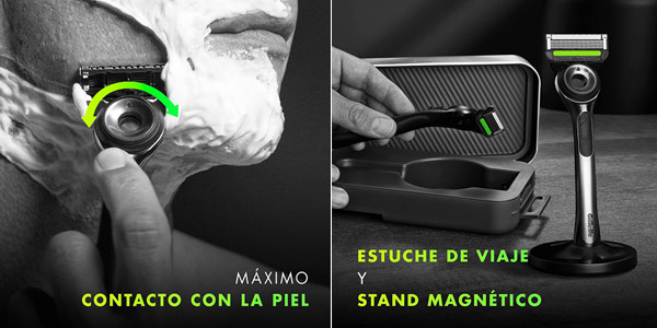 Kit de afeitado Gillette Labs con maquinilla + 2 cuchillas + base magnética para hombre en Miravia