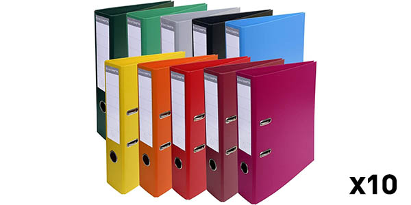 Pack x10 Archivadores con anillas Exacompta 53074E
