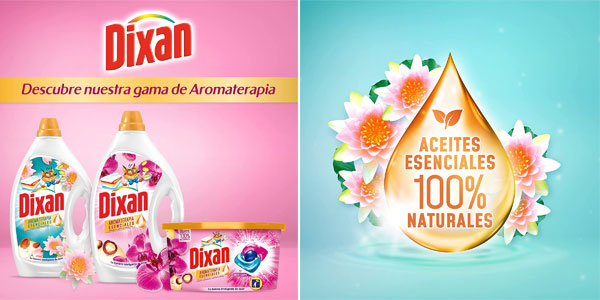Pack x4 Detergente Gel Dixan Aromaterapia Aceites Esenciales Lotus & Aceite de Almendra (148 lavados) en Amazon