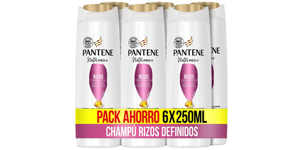 Pack x6 Champú Pantene Nutri Pro-V Rizos Definidos de 250 ml barato en Amazon