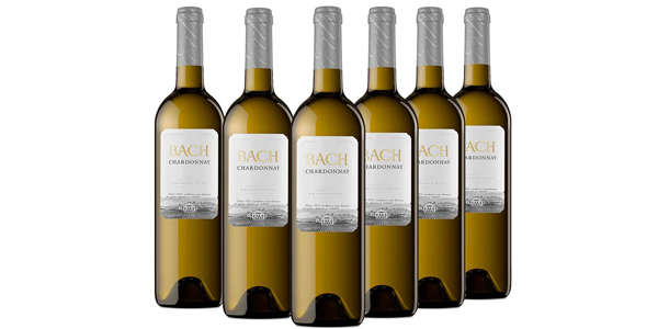 Pack x6 botellas Vino Blanco Bach 100% Chardonnay de 750 ml en Amazon