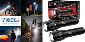 Pack x2 linternas LED de alta potencia REHKITTZ de 1000 lúmenes