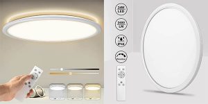 Plafón LED de techo ‎de 24W con luz regulable y mando