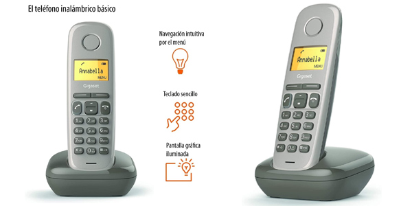 TelÃ©fono fijo DECT inalÃ¡mbrico Gigaset A170 barato en Amazon