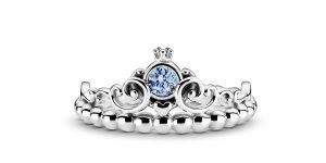 Anillo Disney Cinderella Blue Tiara de Pandora para mujer barato en Amazon