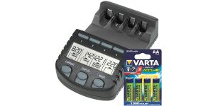 Cargador de pilas Technoline BC 700 con 4 pilas AA Varta de 2100 mAh barato en Amazon
