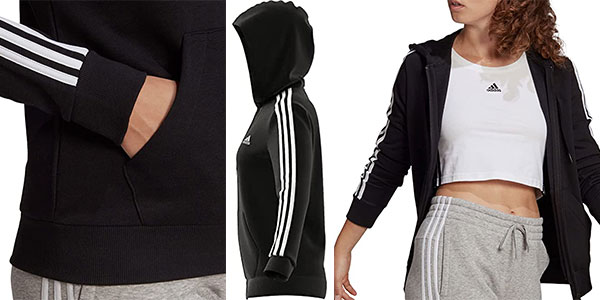 Chaqueta deportiva Adidas Essentials French Terry con capucha para mujer barata