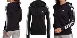 Chollo Chaqueta deportiva Adidas Essentials French Terry con capucha para mujer