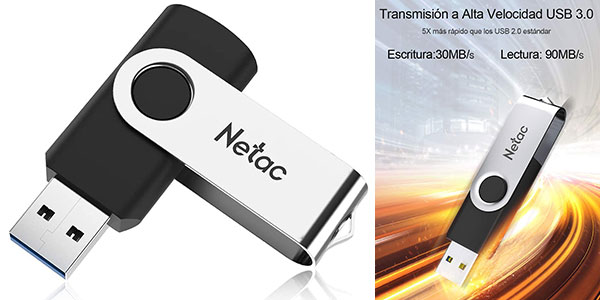 Chollo Memoria flash USB 3.0 Netac de 128 GB