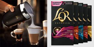 Chollo Pack de 100 cápsulas de café L'Or Espresso + espumador de regalo