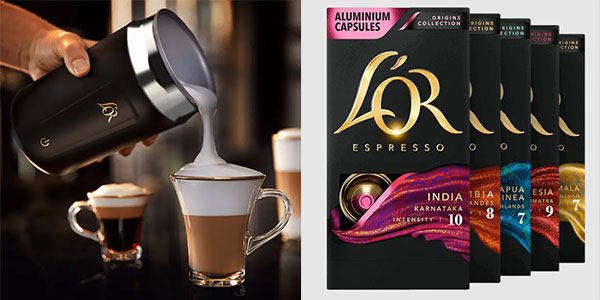 Chollo Pack de 100 cÃ¡psulas de cafÃ© L'Or Espresso + espumador de regalo