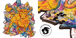 Chollo Rompecabezas Unidragon Toro Próspero con 108 piezas de madera