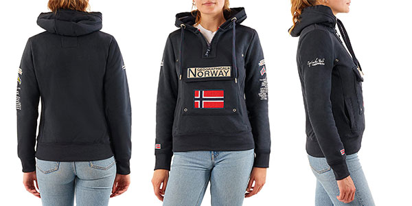 Formular Grande tirar a la basura ▷ Chollo Sudadera Geographical Norway Gymclass con capucha para mujer por  sólo 33,15€ con envío gratis (-66%)