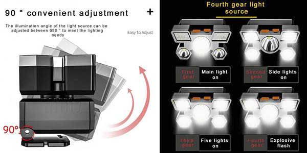 frontal LED recargable barato