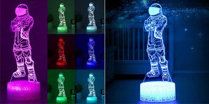 Luz de noche 3D LED Astronauta de Whatook barata en Amazon