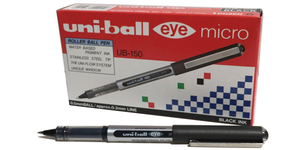 Caja x12 Bolígrafos de tinta gel Uni-ball UB-150 - Eye Micro en Amazon