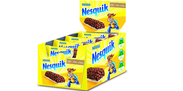 Pack x16 Barritas de cereales Nesquik de 25g baratas en Amazon