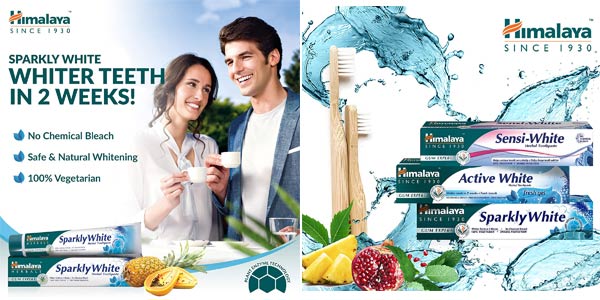 Pack x3 pasta de dientes Himalaya Herbals Sparkly en Amazon