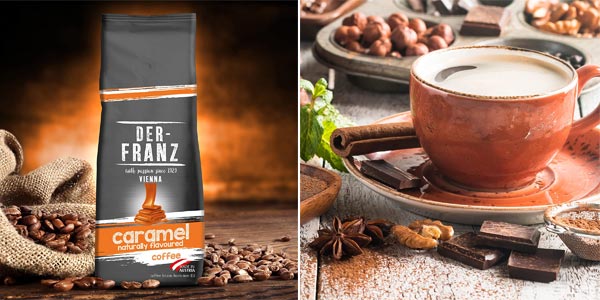 Pack x3 Paquetes de Café molido Der-Franz aromatizado con caramelo natural de 500g en Amazon