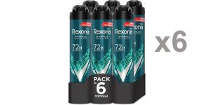 Pack x6 Rexona desodorante Aerosol Protección Avanzada 72h Marine Fresh para hombre barato en Amazon