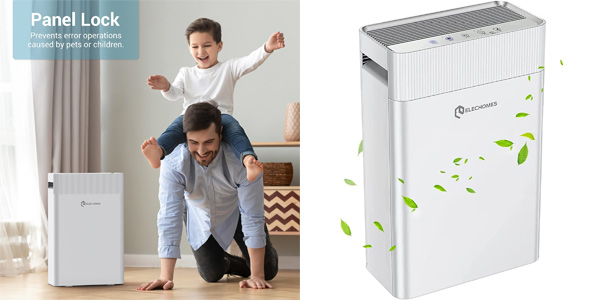 Purificador de aire Elechomes con filtro de carbón activo HEPA barato en Amazon