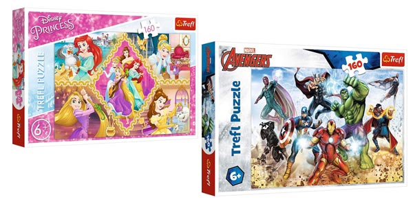 Puzle x160 Piezas Los Vengadores de Trefl y otros (Spider-Man, Princesas Disney...) barato en Amazon
