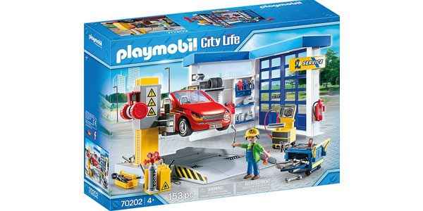 Set x153 Piezas taller de coches Playmobil City Life 70202 barato en Amazon