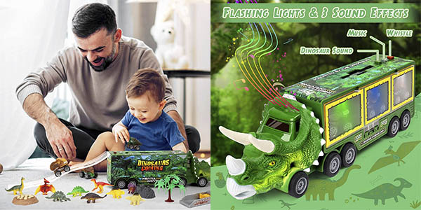 Aoski camión dinosaurios juguete oferta