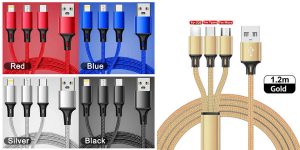 Cable de carga rápida triple Lovebay barato en AliExpress