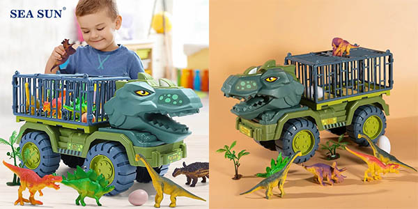 Set Camión de transporte de dinosaurios + figuras