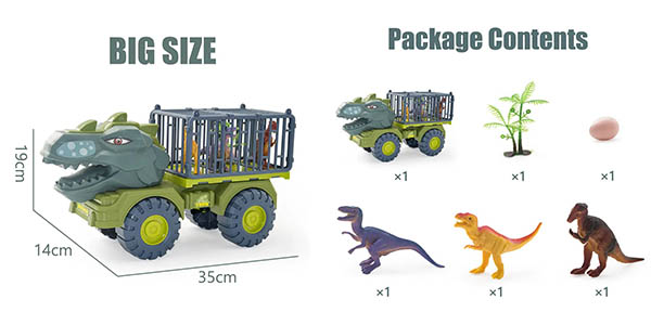 Set Camión de transporte de dinosaurios + figuras