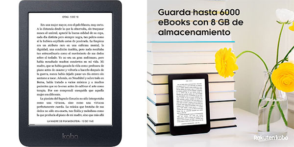 ▷ Chollo Libro electrónico Kobo Nia de 6” con 8 GB por sólo 79,99€ con  envío gratis (-39%)