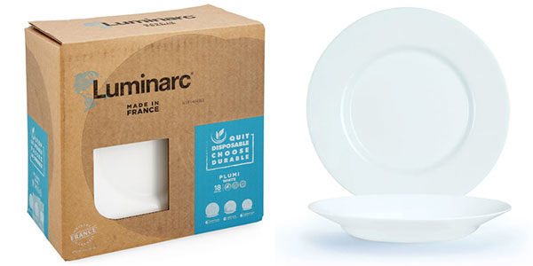 Chollo Vajilla Luminar Plumi de 18 piezas 
