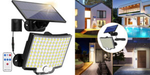 Foco solar exterior Swiatla impermeable con sensor de movimiento