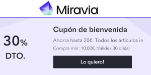 Miravia cupon descuento bienvenida barato