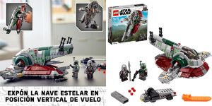 Playset x 593 piezas Nave estelar de Boba Fett Star Wars (LEGO 75312) barato en Amazon