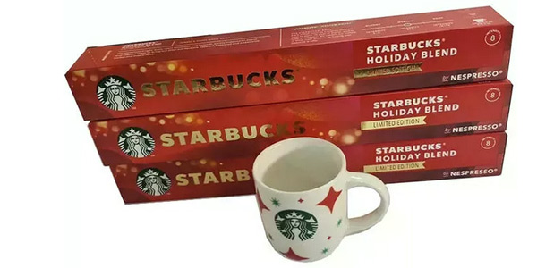 Pack x30 CÃ¡psulas Nespresso Starbucks Holiday Blend Limited Edition barato en Miravia