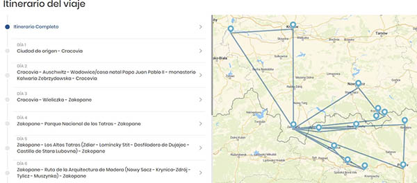 Polonia viaje ruta coche alojamientos oferta