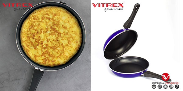 Sartén doble para tortillas Vitrex Marseille barata