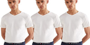 Pack 3 camisetas Tommy Hilfiger cuello pico chollo