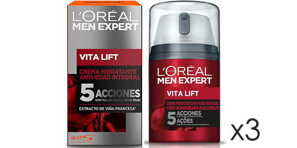 Pack x3 L’Oréal Men Expert Vita Lift 5 acciones