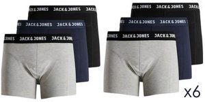 Pack x6 Calzoncillos Bóxer Jack and Jones para hombre