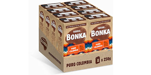 Pack x8 paquetes Bonka café molido Puro Colombia