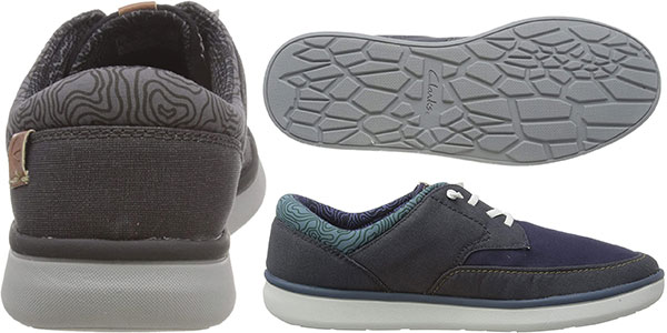 Clarks Cantal Step Uomo | Sneaker Slip-on In Tela Di Pietra | Leggera Con Plantare Ortholite