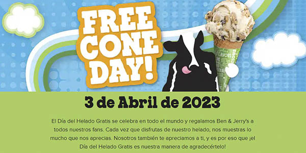Ben Jerry's Día helado gratis abril 2023