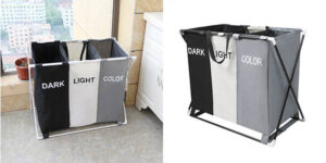 Cesto triple plegable para colada BHomify