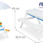 Chollo Juego de mesa de jardín con sombrilla Relaxdays para niños