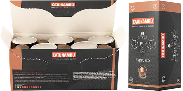 Chollo Pack de 20 cápsulas de café Catunambú Exquisito Espresso compatible con Nespresso