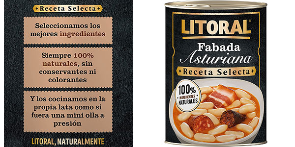 Chollo Pack x6 Fabada Asturiana Litoral Receta Selecta de 420 g